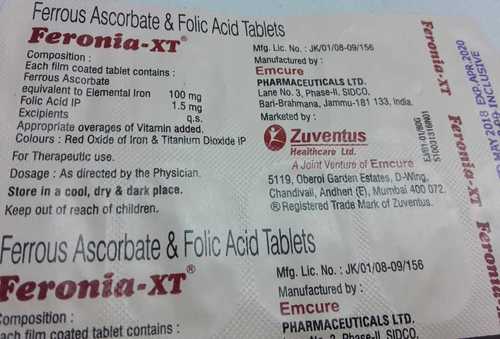 Ferrous Ascobate Folic Acid Tablets Specific Drug