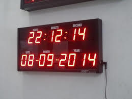 Electronic Display Board - Plastic Material, LED Display Type, Red Color | Adjustable Brightness, Wall Mountable, AC Adapter Power Supply