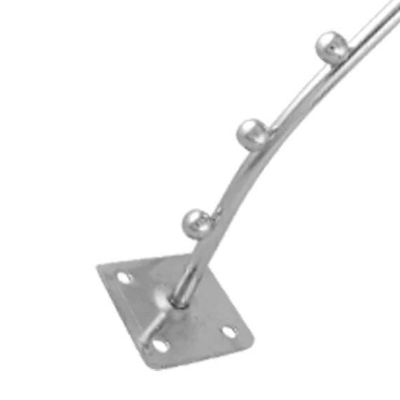 Wall Hook - Stainless Steel, 10 Inches , 5 Chrome Hooks With 10 Lbs Weight Capacity - Wall Mount Installation With Screw