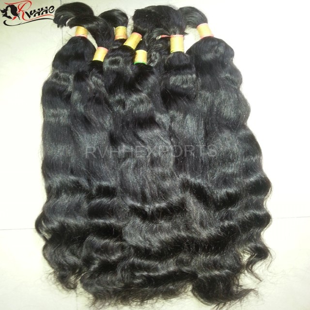 Natural Indian Temple 100% Raw Bulk Virgin Indian Human Hair