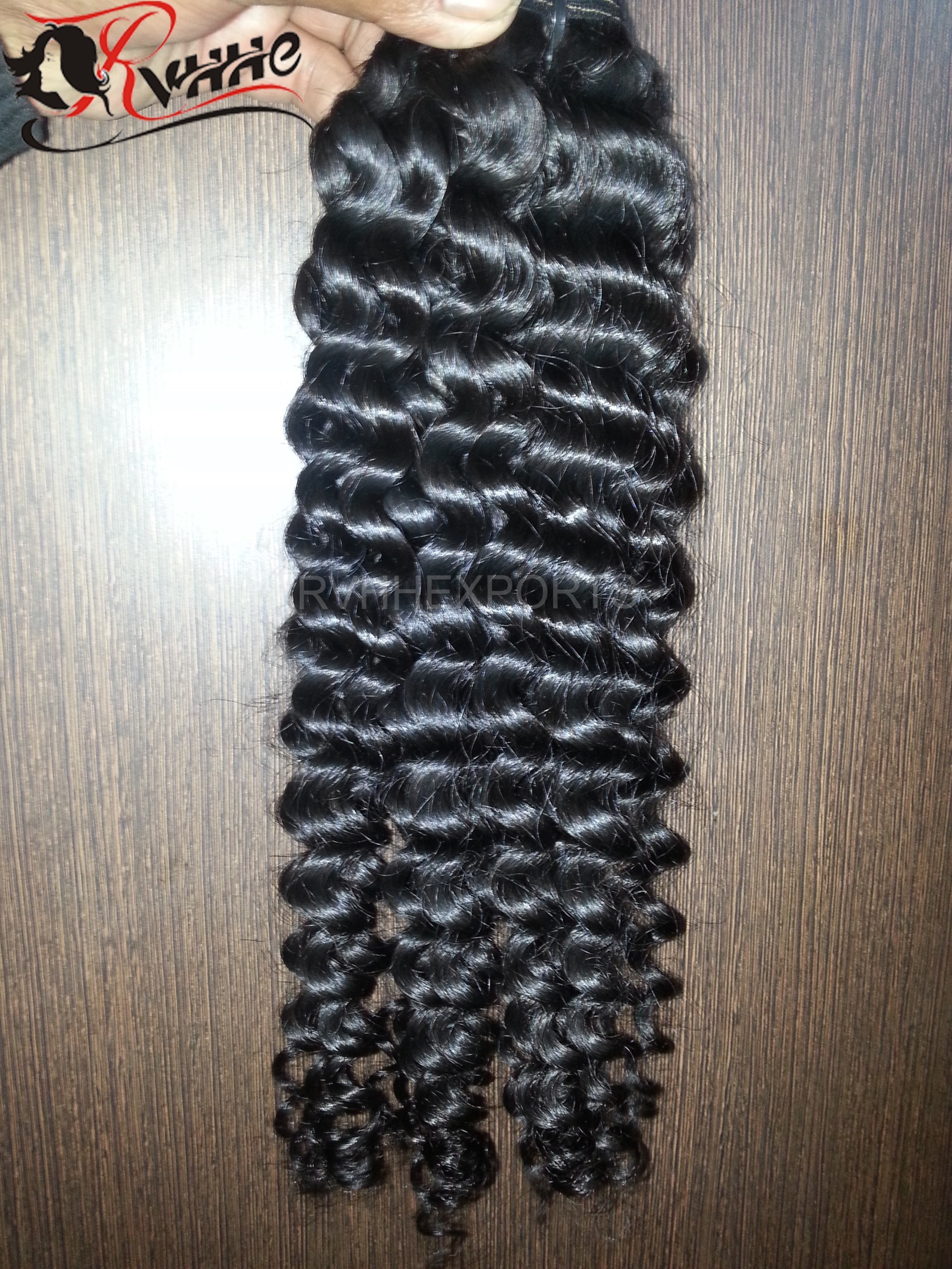 Natural Wholesale 100% Unprocessed Curly Extensions Raw Indian Temple Human Hair