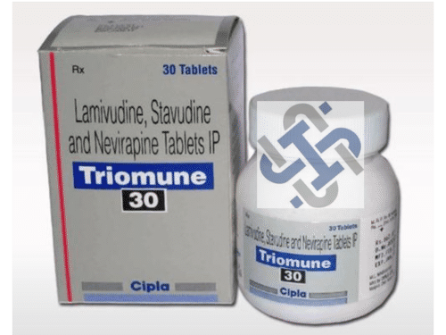 Triomune Lamivudine 150mg Stavudine 40mg Nevirapine 200mg Tablet General Medicines