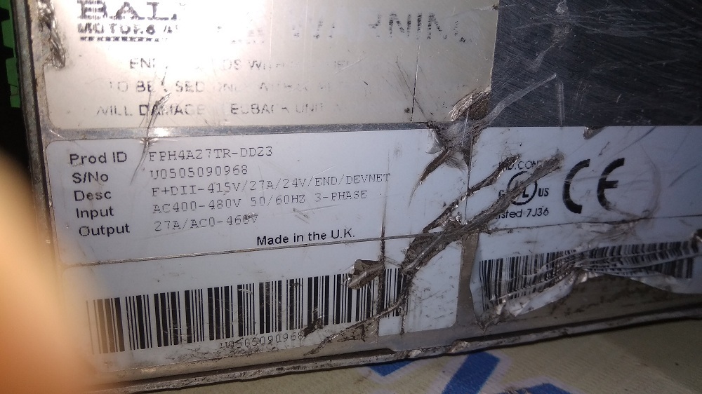 Baldor Servo Drive Fph4a27tr-dd23