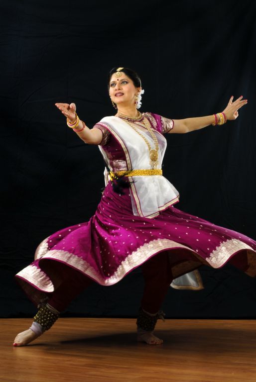 Cotton Sky Blue Kathak Dance Costume