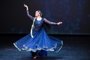 Cotton Sky Blue Kathak Dance Costume