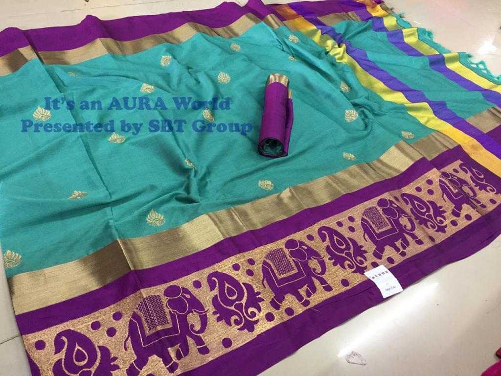 Multi Wedding For Pure Silk Designer Sarees