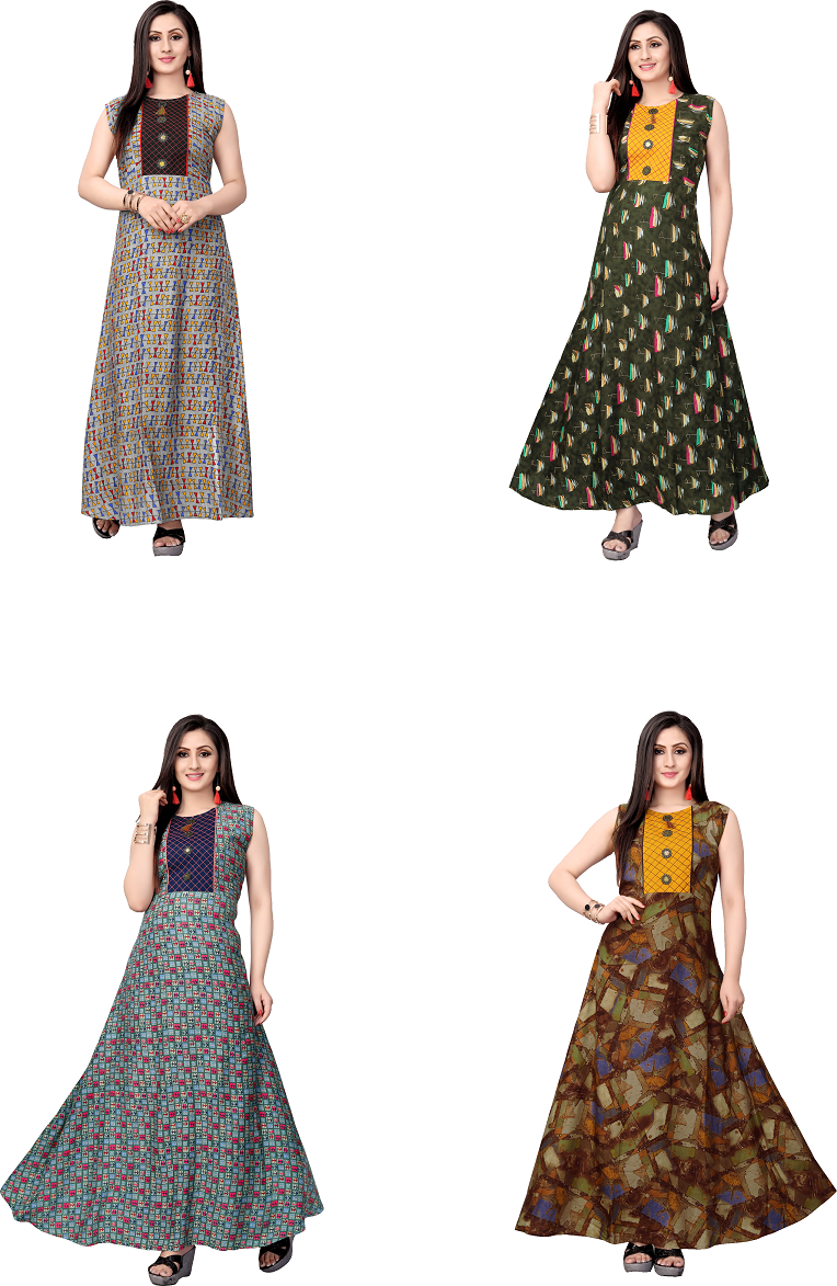 Available In 4 Hit Colors Long Kurti