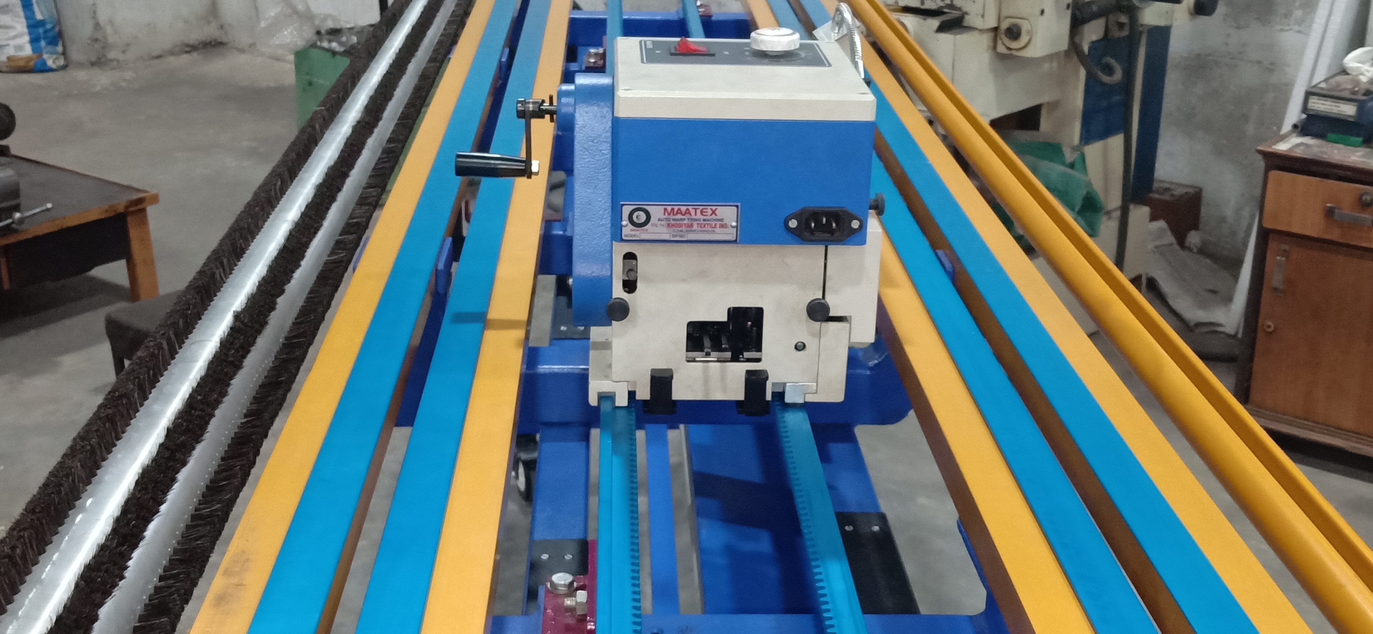 Industrial Textile Knotting Machine - Semi-automatic, Blue Color | 1-year Warranty, Efficient Knotting Performance