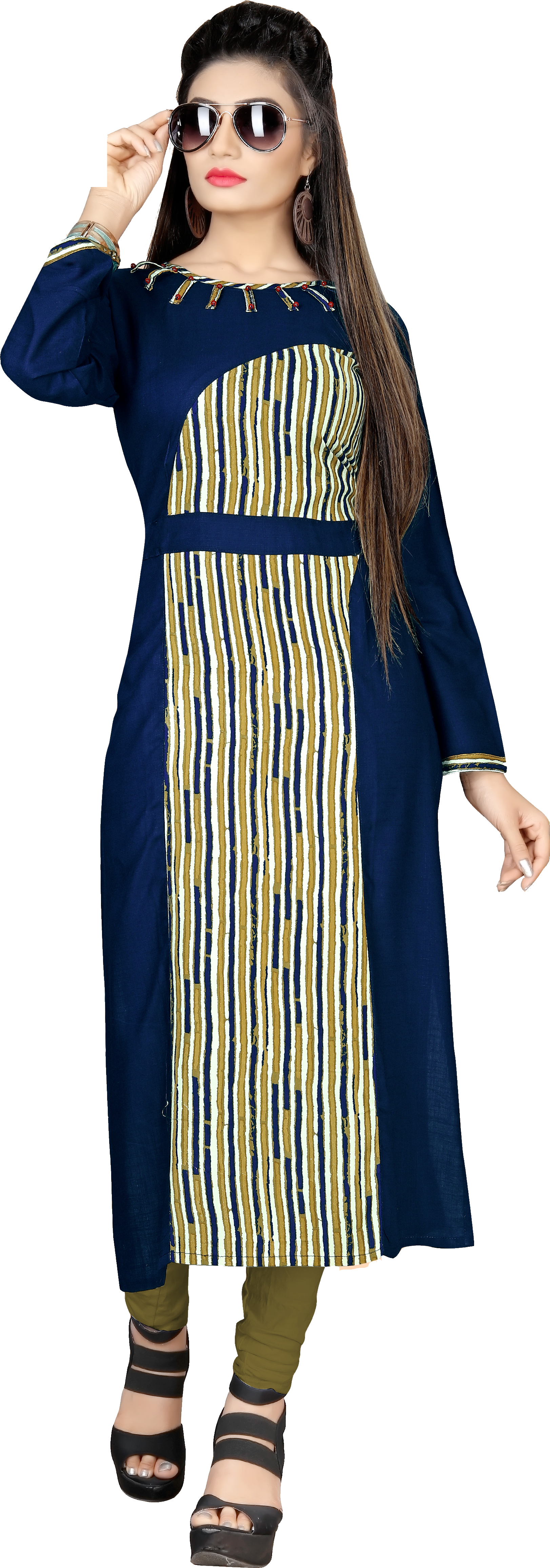 Exclusive Kurti - Rayon, Available In L, Xl, Xxl Sizes | 4 Hit Colors, 3-4th Sleeve Style, Plain Straight Design, Washable, Formal Wear For Women