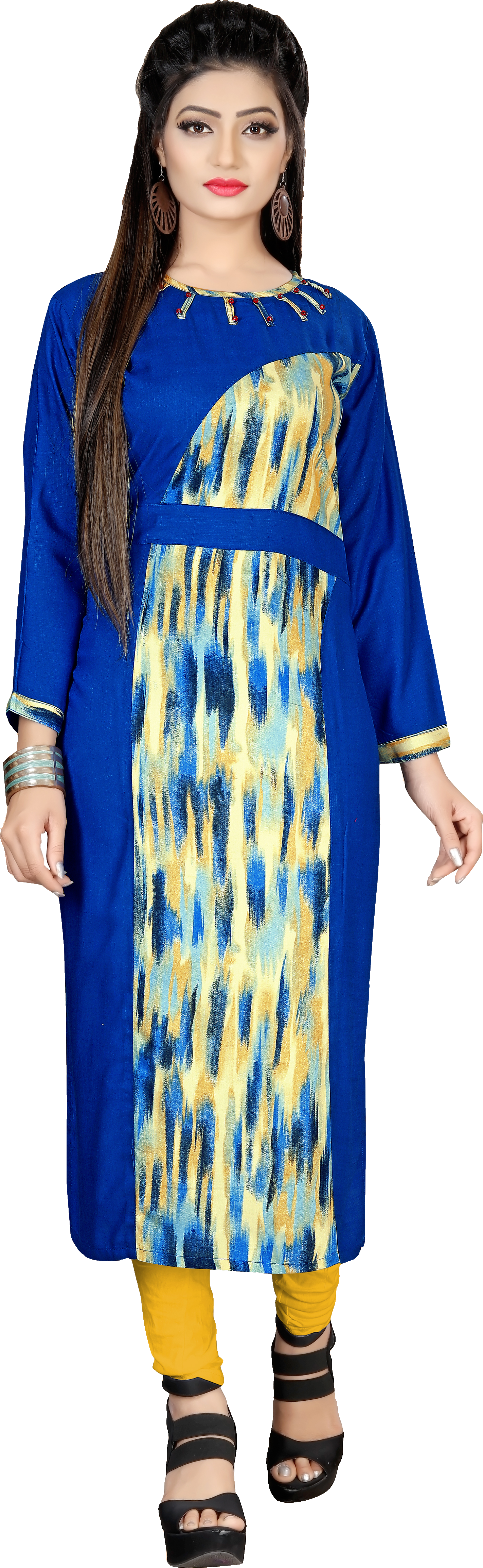 Exclusive Kurti - Rayon, Available In L, Xl, Xxl Sizes | 4 Hit Colors, 3-4th Sleeve Style, Plain Straight Design, Washable, Formal Wear For Women