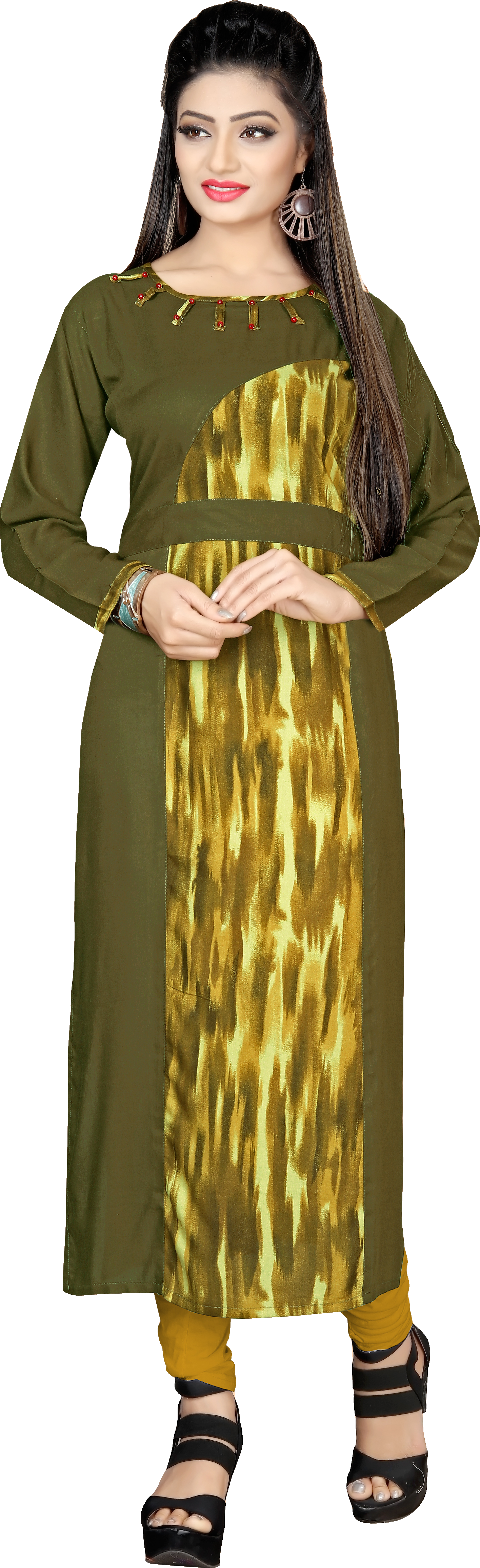 Exclusive Kurti - Rayon, Available In L, Xl, Xxl Sizes | 4 Hit Colors, 3-4th Sleeve Style, Plain Straight Design, Washable, Formal Wear For Women