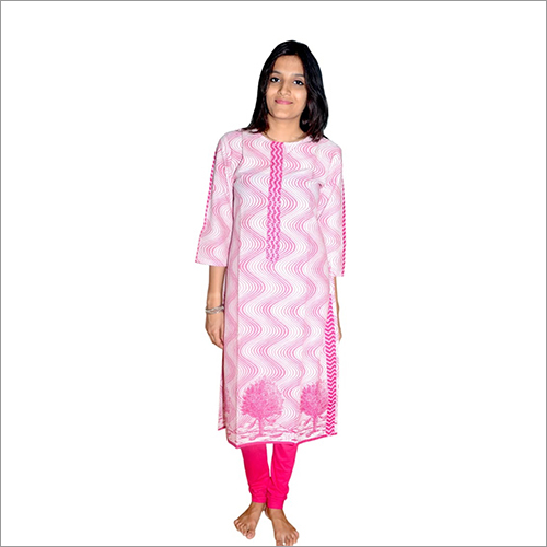 Breathable Ladies Printed Kurtis