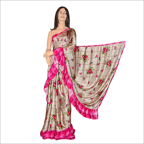 महिलाओं की फ्रिल साड़ी