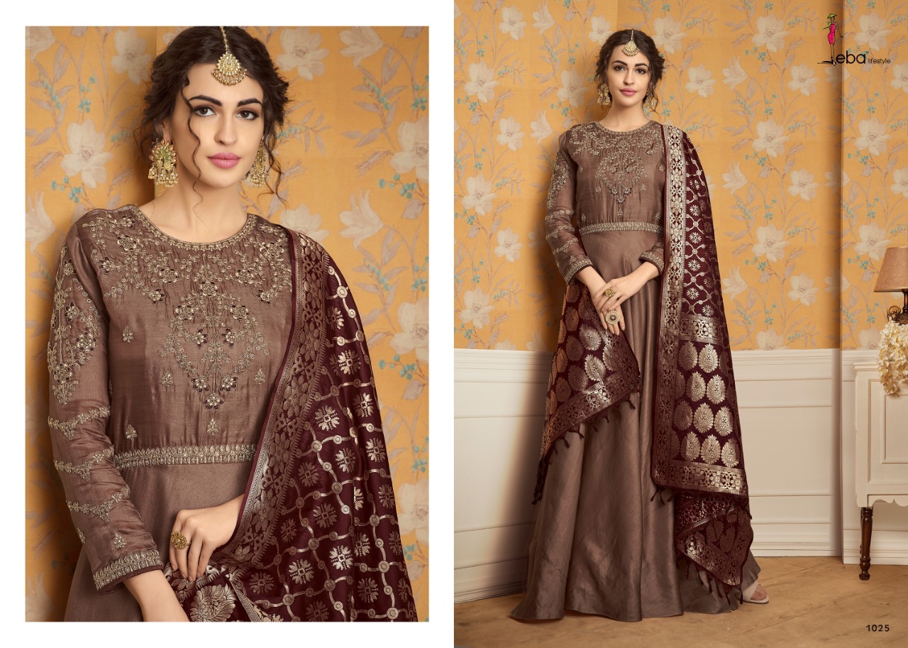 Designer Gown With Banarasi Dupatta