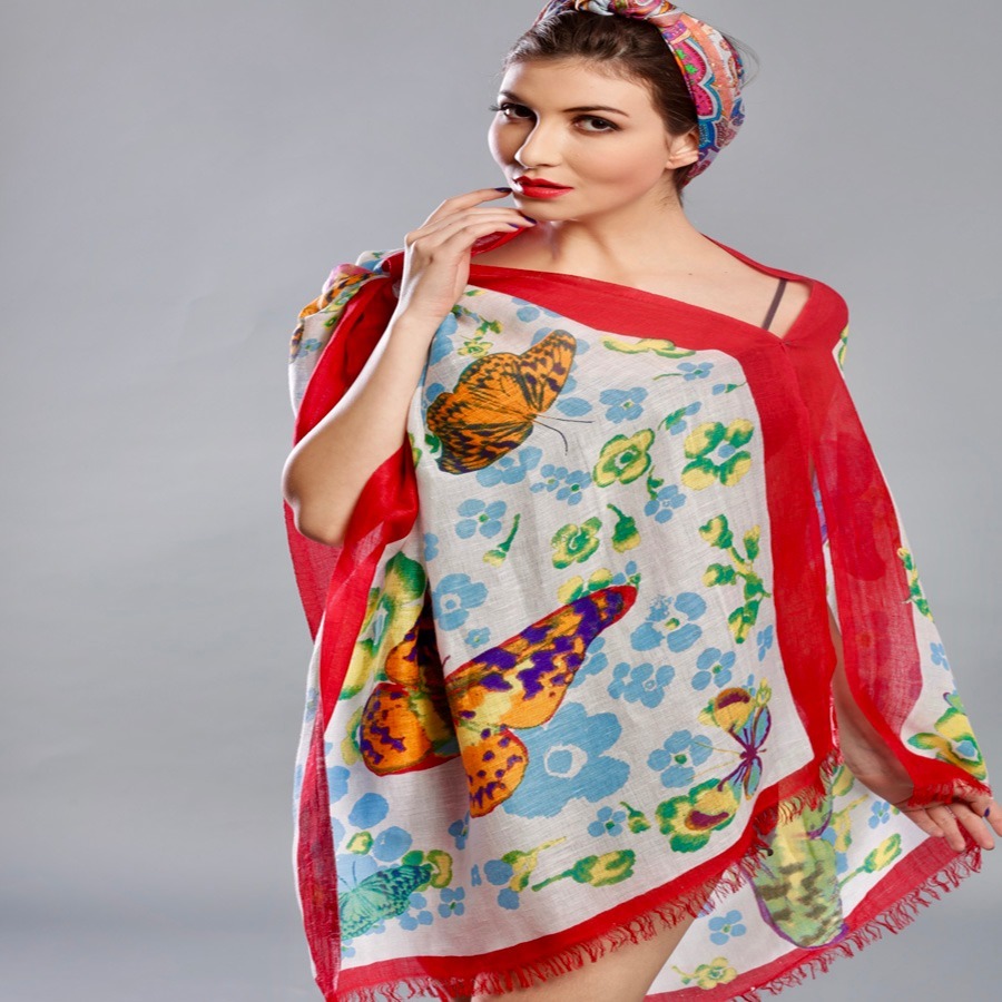 Animal Digital Print Scarves Scarf Length: Long