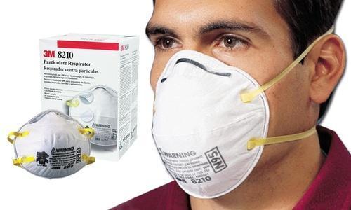 White 3 M 8210 N 95 Mask And Respirator