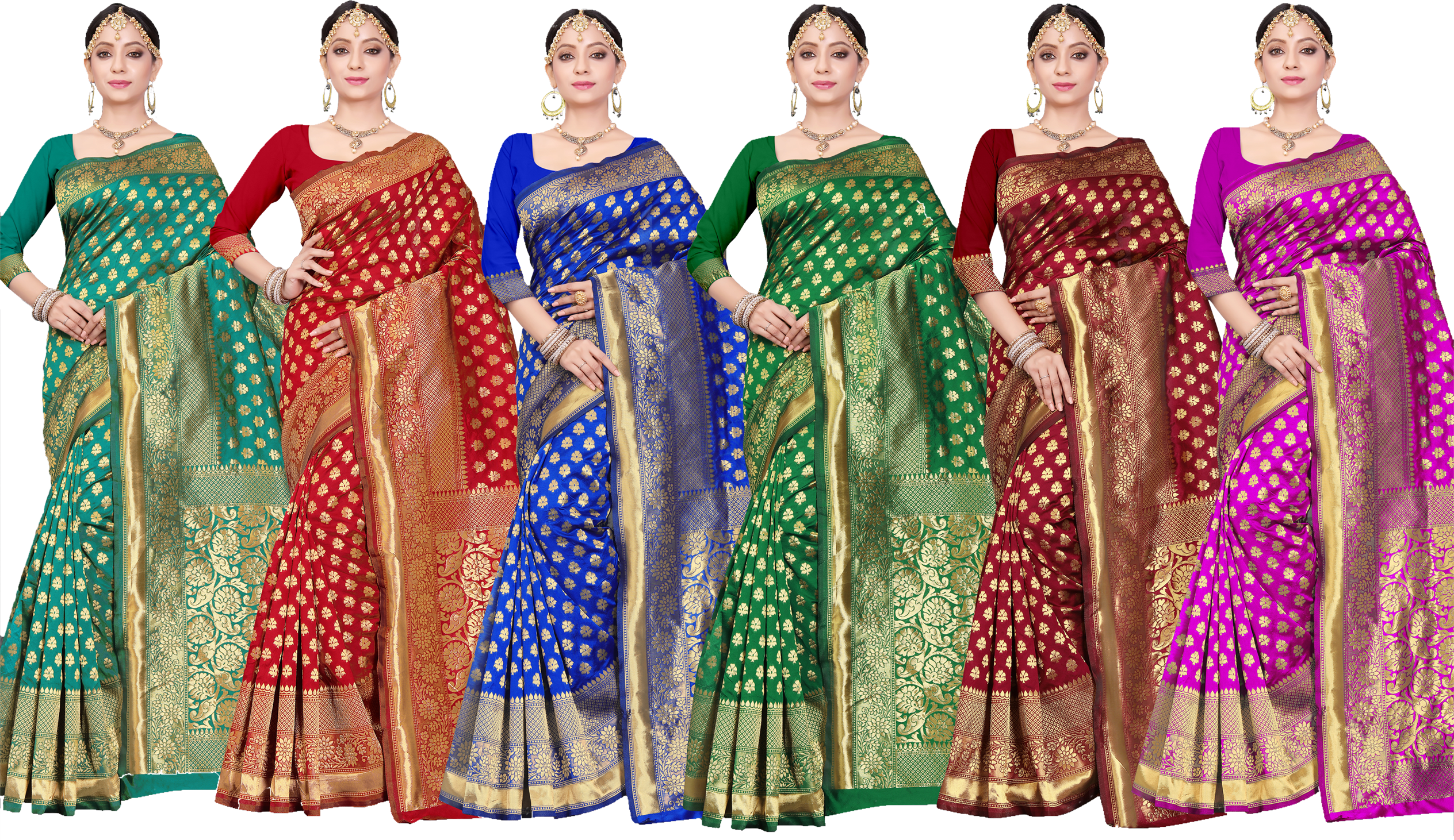 Available In 4 Hit Colors Silk Saree
