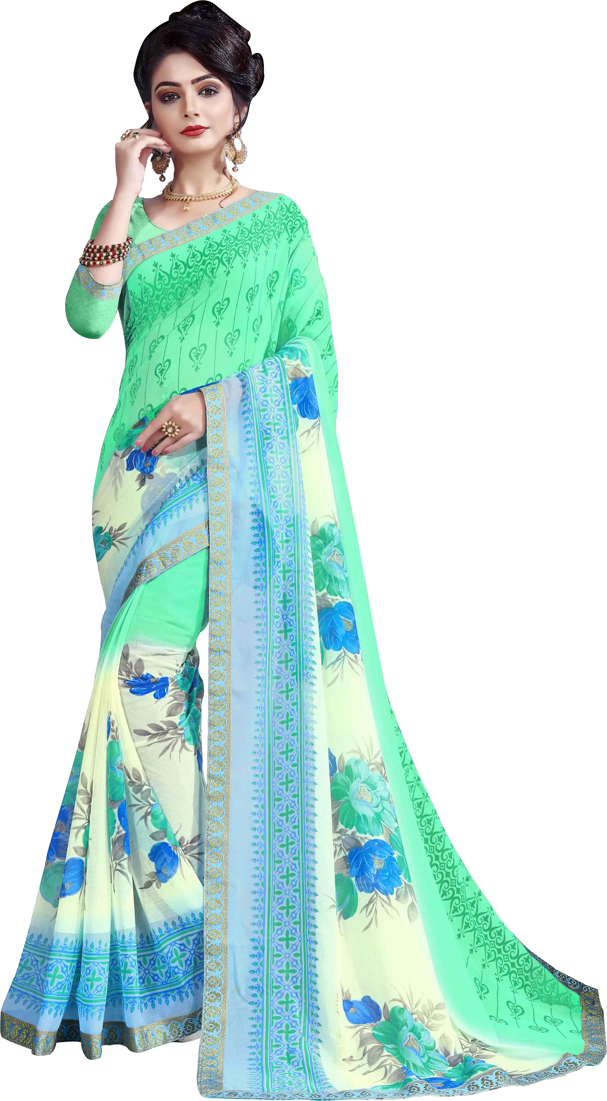 Available In 12 Hit Colors Fancy Printed Saree