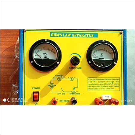 OHM'S Law Apparatus - Metal Build, 0-3A Ammeter Range, 0-10V Voltmeter Range | Wire Wound Rheostat, Secure Sturdy Box, Ideal for Physics Laboratories