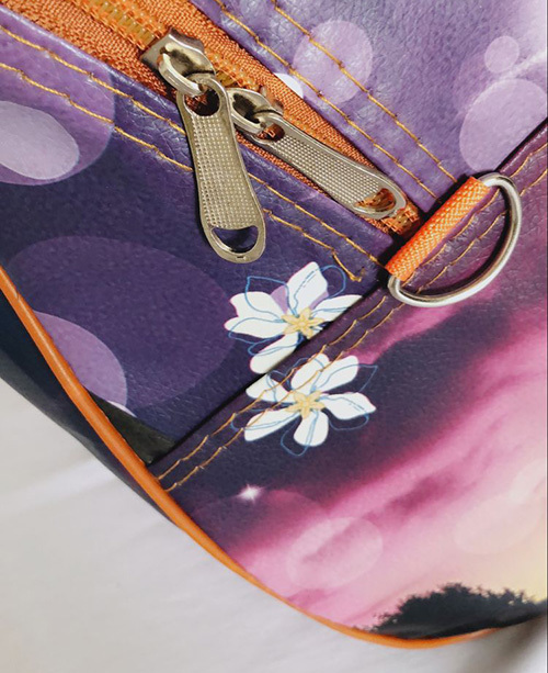 Purple And Blue Ladies Digital Printed Bag