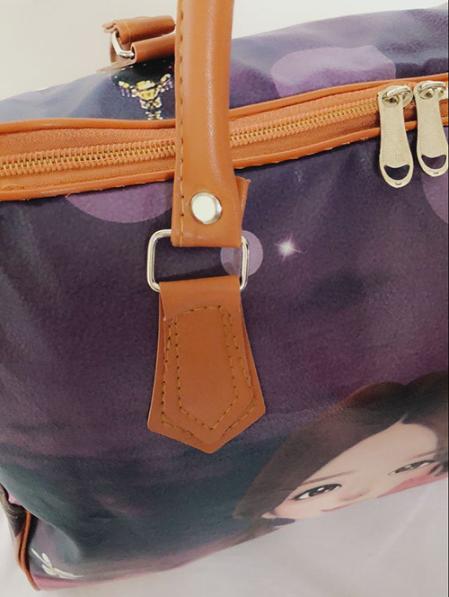 Purple And Blue Ladies Digital Printed Bag