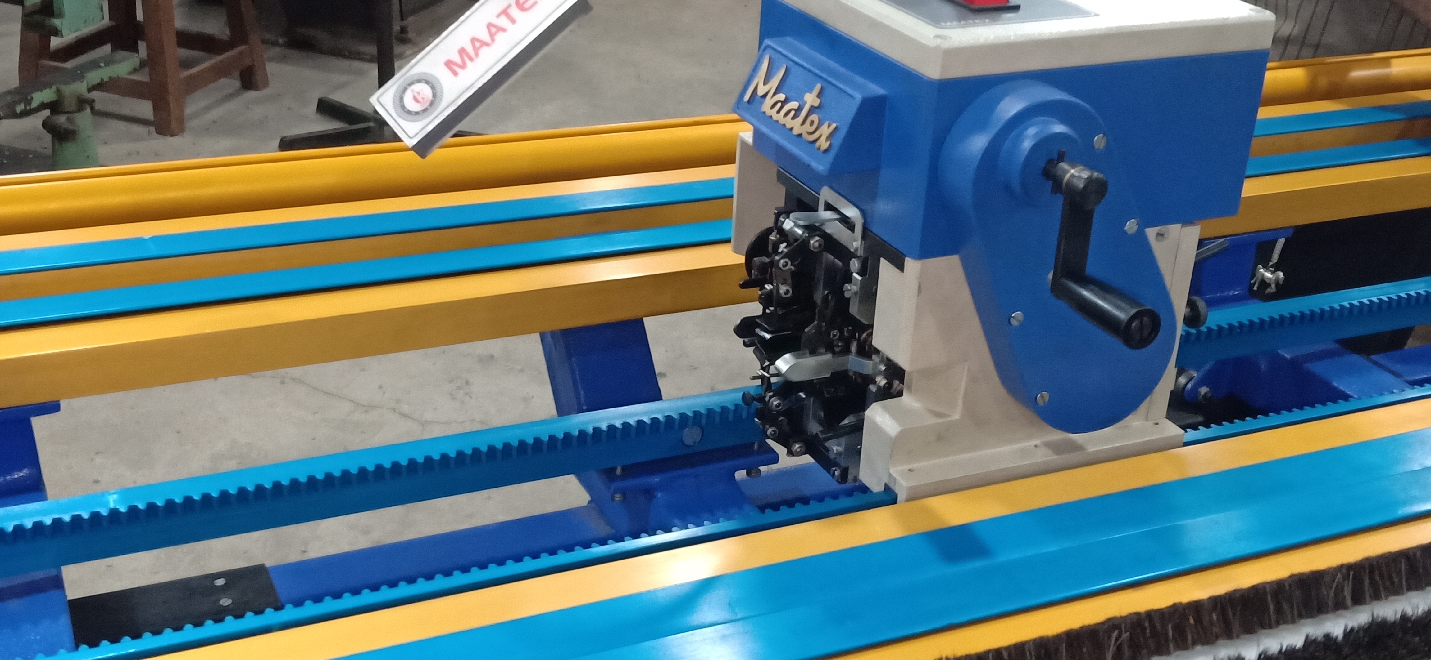 Maatex Automatic Knotting Machine - Ac220v, 50mm-5200mm Working Width, 600 Knots/min Speed | Semi-automatic, Blue Color, 1-year Warranty