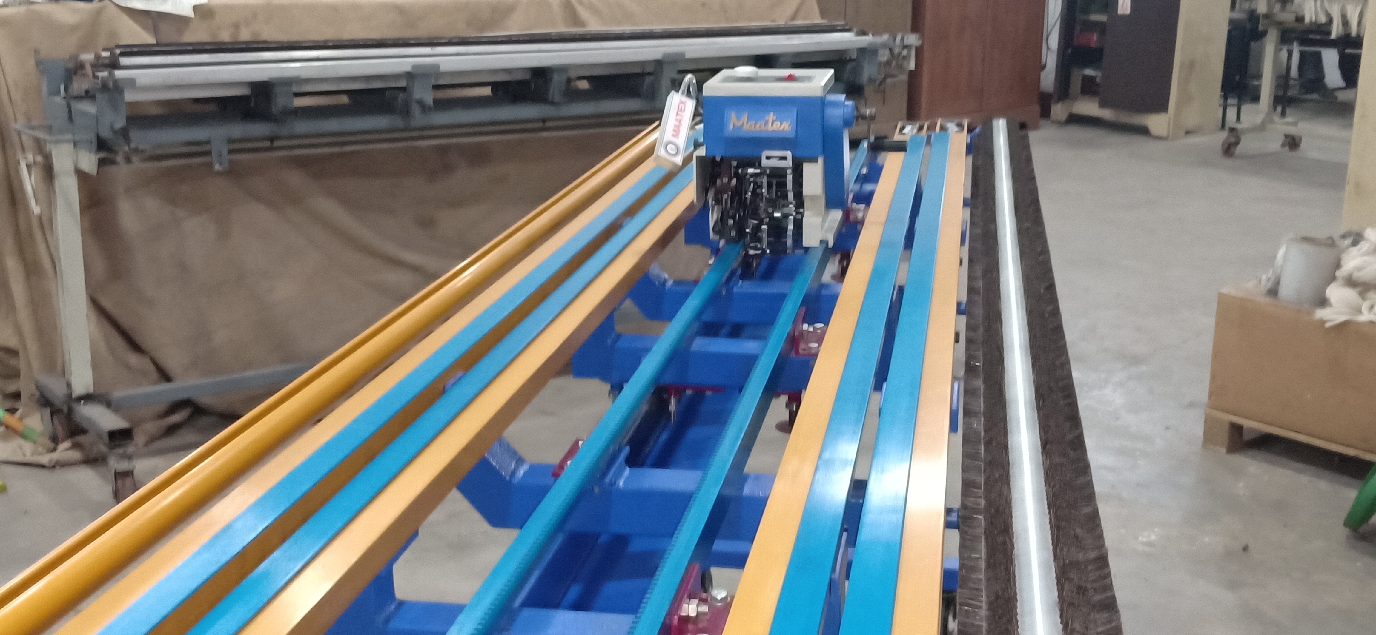 Maatex Automatic Knotting Machine - Ac220v, 50mm-5200mm Working Width, 600 Knots/min Speed | Semi-automatic, Blue Color, 1-year Warranty