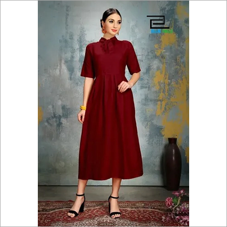 Crepe Gown Low Range - Heavy South Cotton, Size XL (42"), Black and Green Colors, 3-4th Sleeve Style, Casual Pattern for All Seasons