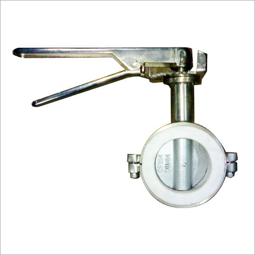 PTFE Seat Butterfly Valve - Stainless Steel, Size 2" - 24", Color Highly Corrosive , Durability, High Performance, Flow Control