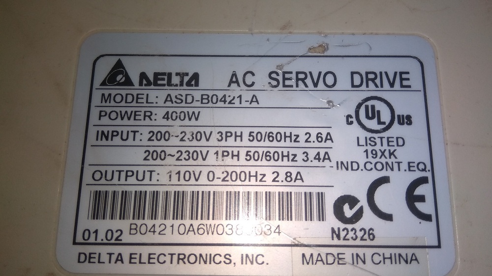 Delta Servo Drive Asd-b0421-a