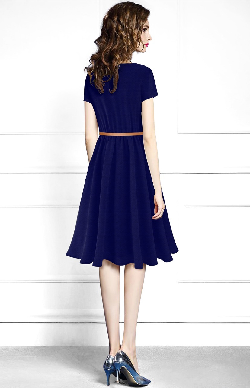 Fancy One Piece - Polyester Material, Sizes S To Xxl, 36 Inch Length, Blue Color | No Fade, Washable, Short Sleeves, All Season Wear