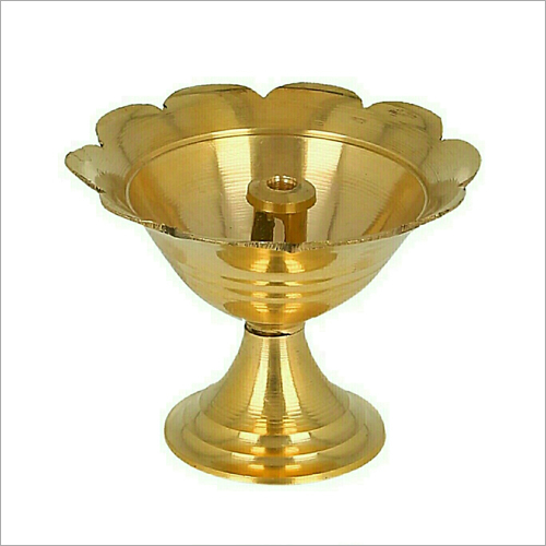 Brass Diya - 5x5x4 Inches, Gold Plated Floral Design | Ample Oil Space, Elegant Finish, Scratch Resistant, Easy to Clean