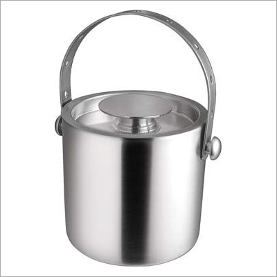 Ice Bucket (DOUBLE WALL) - Stainless Steel, 1000/1720/3000 ML | Modern Round Design, Corrosion-Resistant, Leak Proof, Compact & Stylish