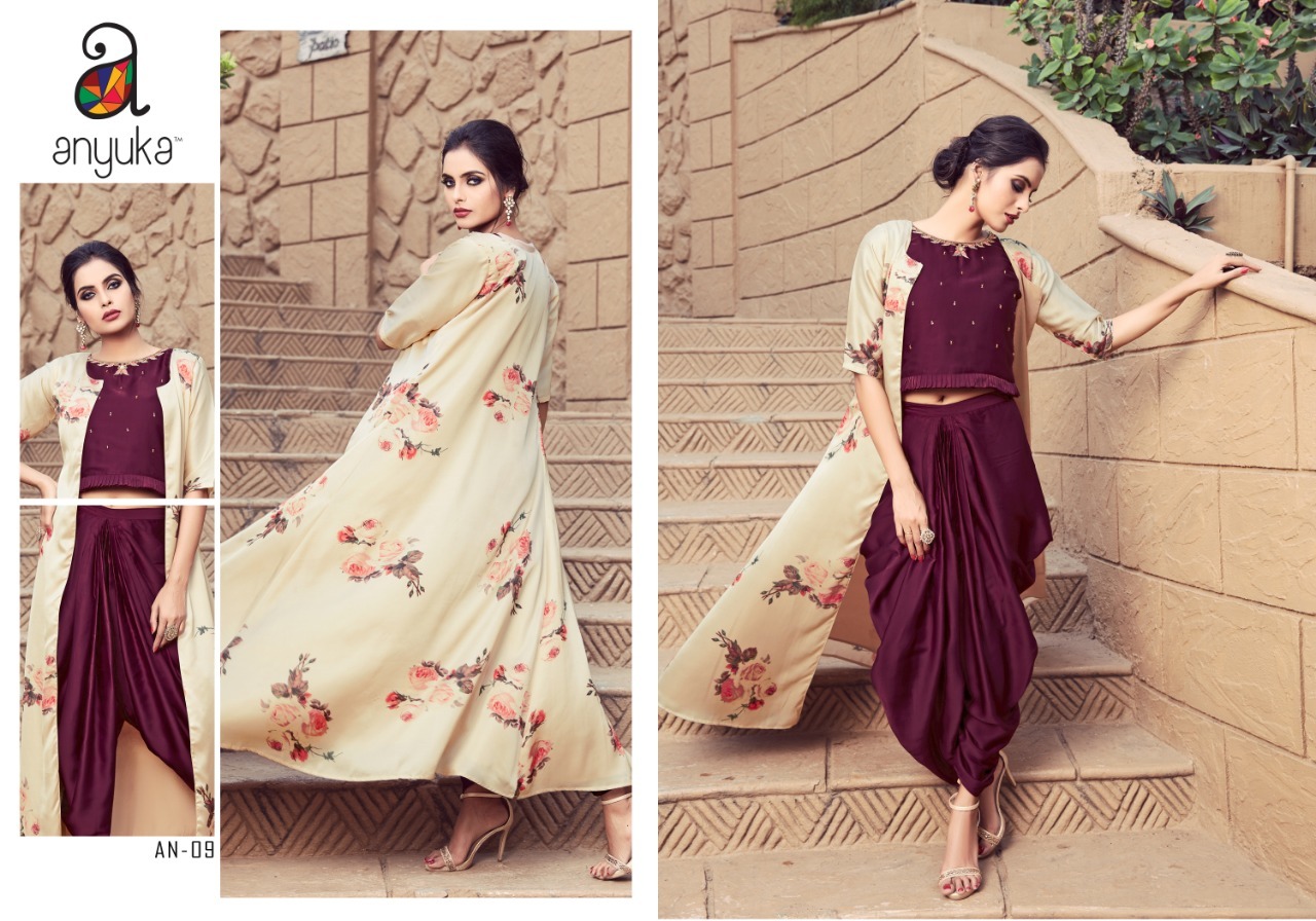 9 Colors Party Wear Indo Western Dress