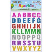 क्राफ्ट विला स्पार्कल अल्फाबेट ग्लिटर स्टिकर