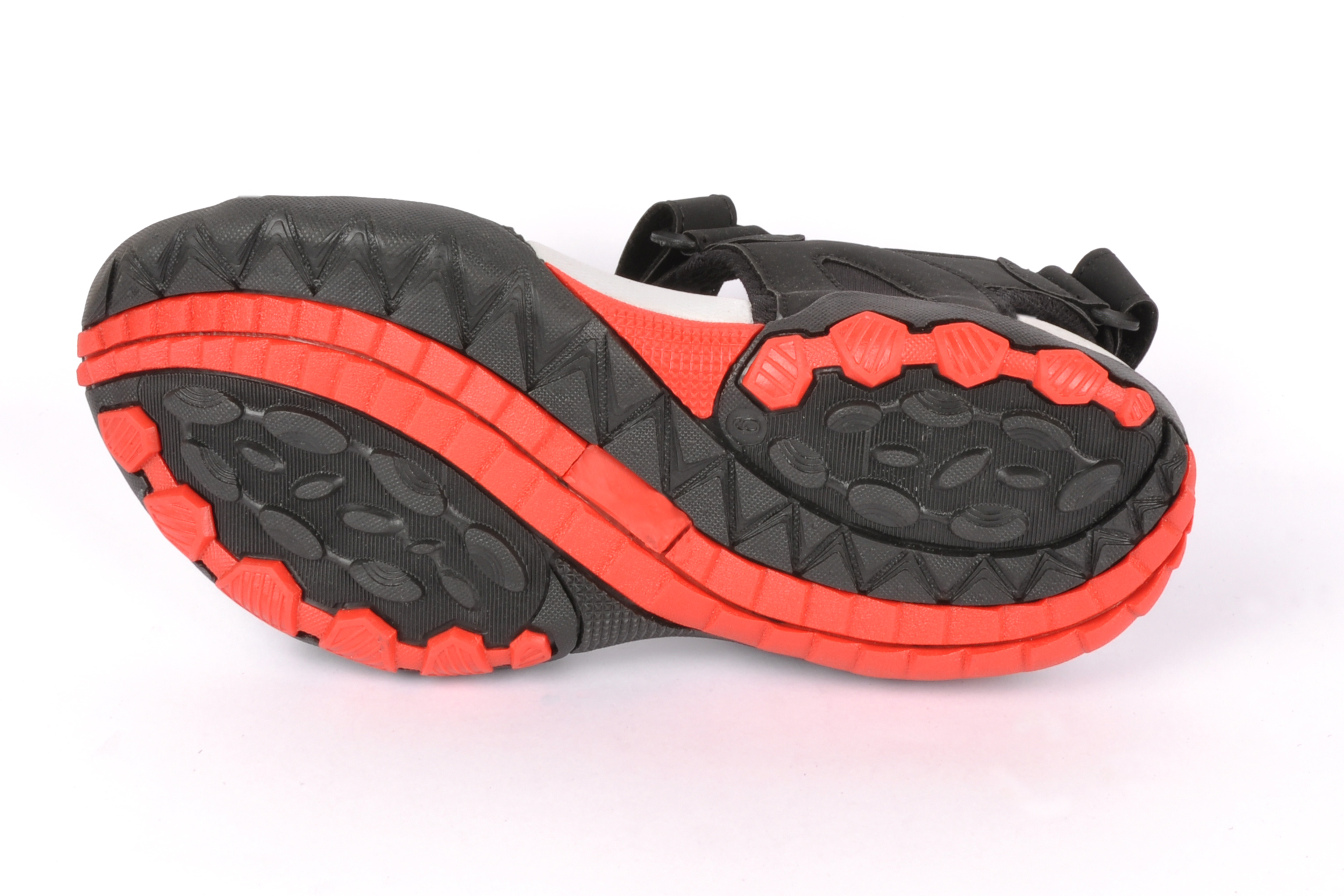 Men's Black Red Color Sandal