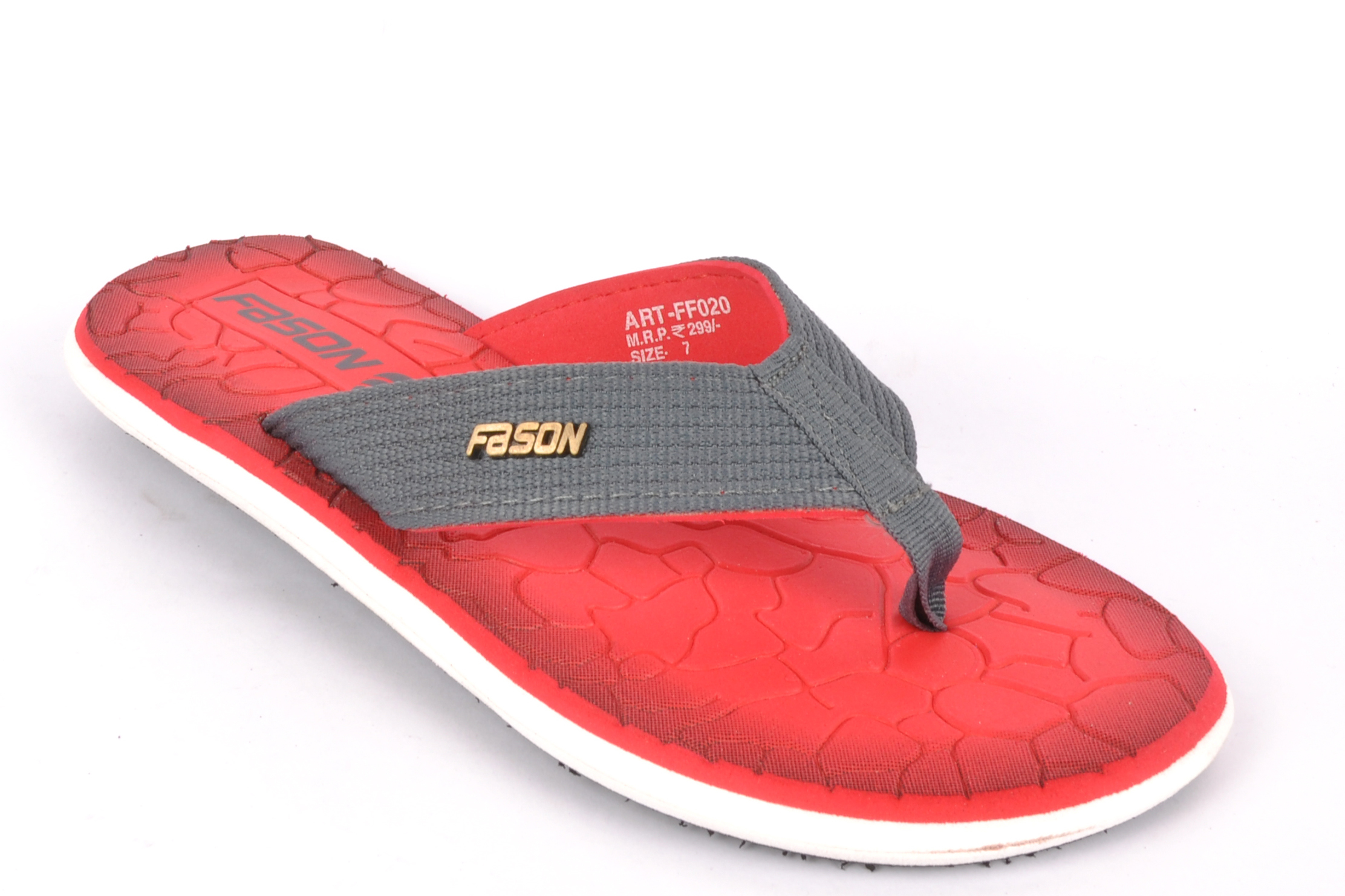 Red & Grey Flip Flop Slipper