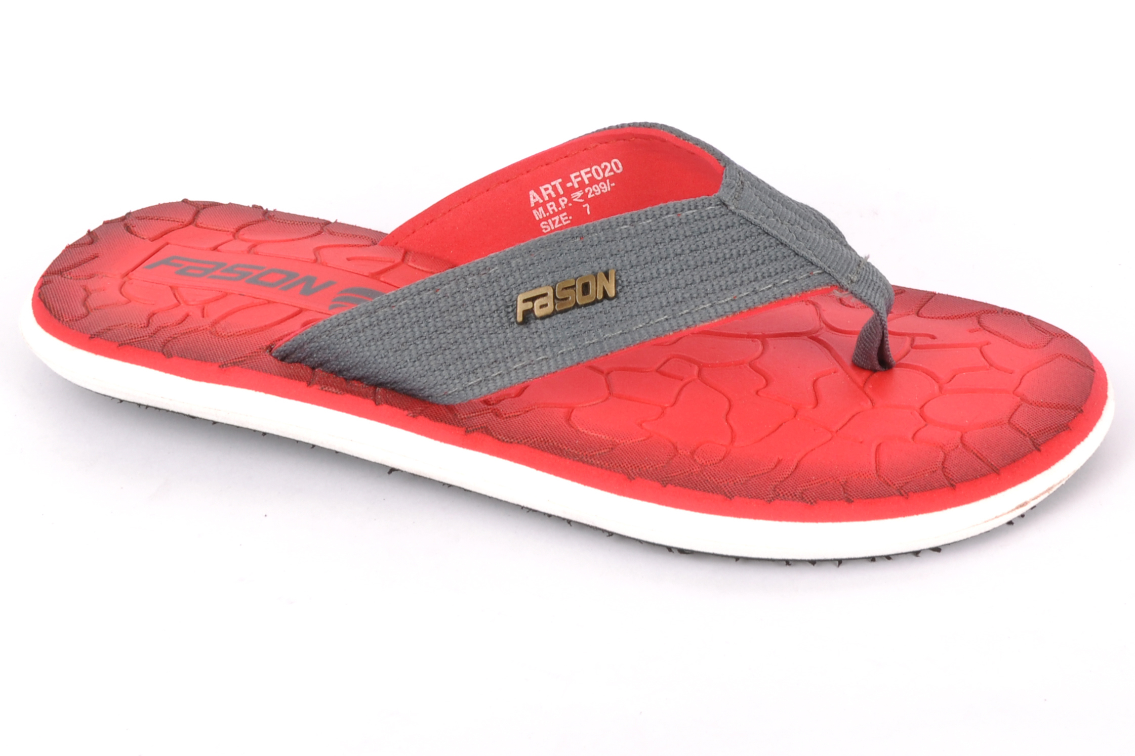Red & Grey Flip Flop Slipper