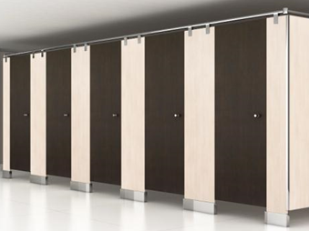 Modular Toilet Partition - Hpl Board, 6 Ft.-10 Ft., Red, 12-18 Mm Thickness, 6-10 Ft Height | Durable And Versatile Design For Efficient Toilet Space