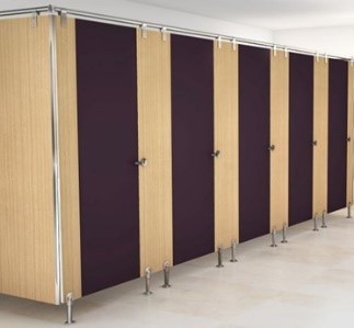 Modular Toilet Partition - Hpl Board, 6 Ft.-10 Ft., Red, 12-18 Mm Thickness, 6-10 Ft Height | Durable And Versatile Design For Efficient Toilet Space