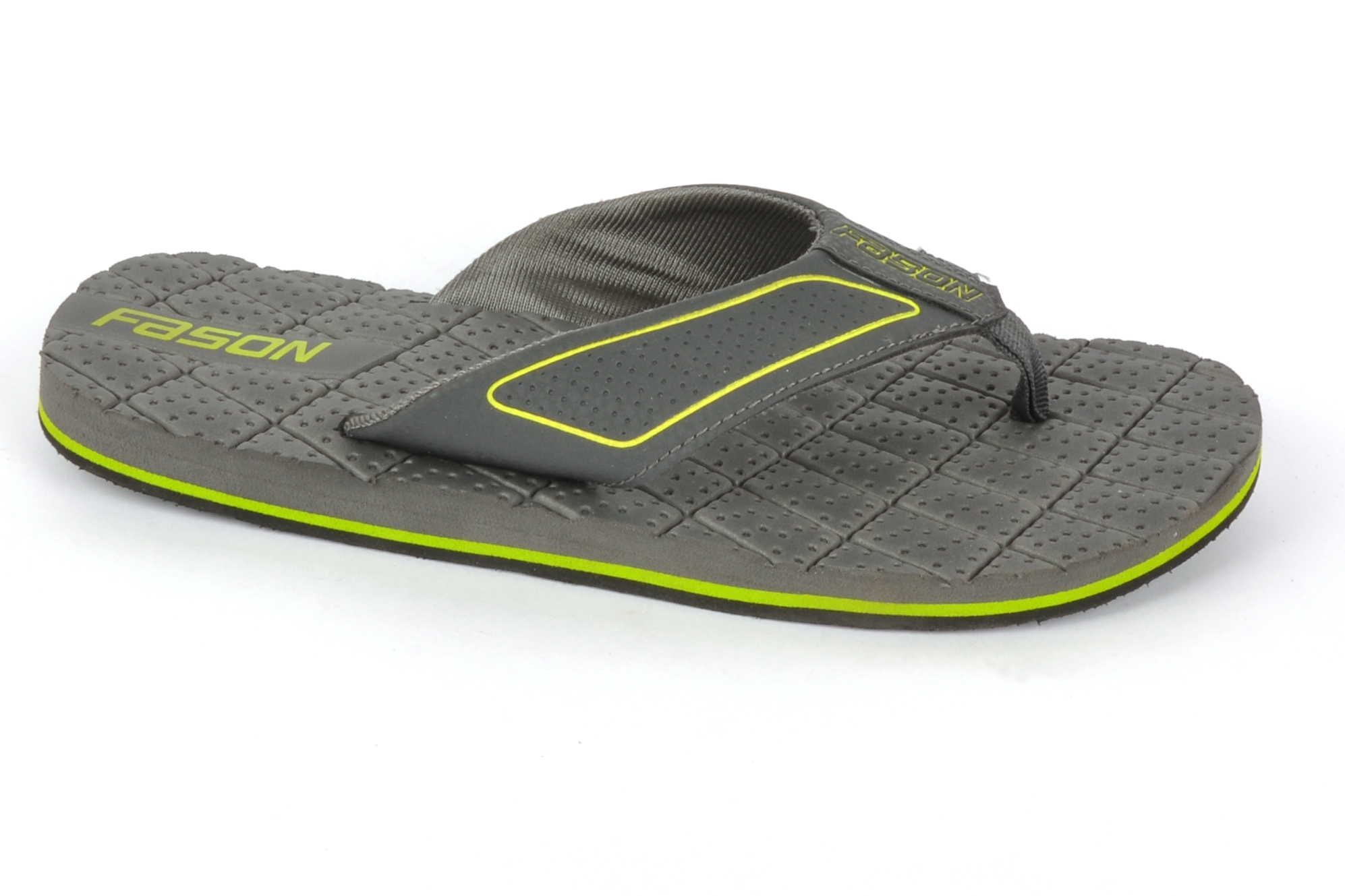 Grey & Green Flip Flop Slipper