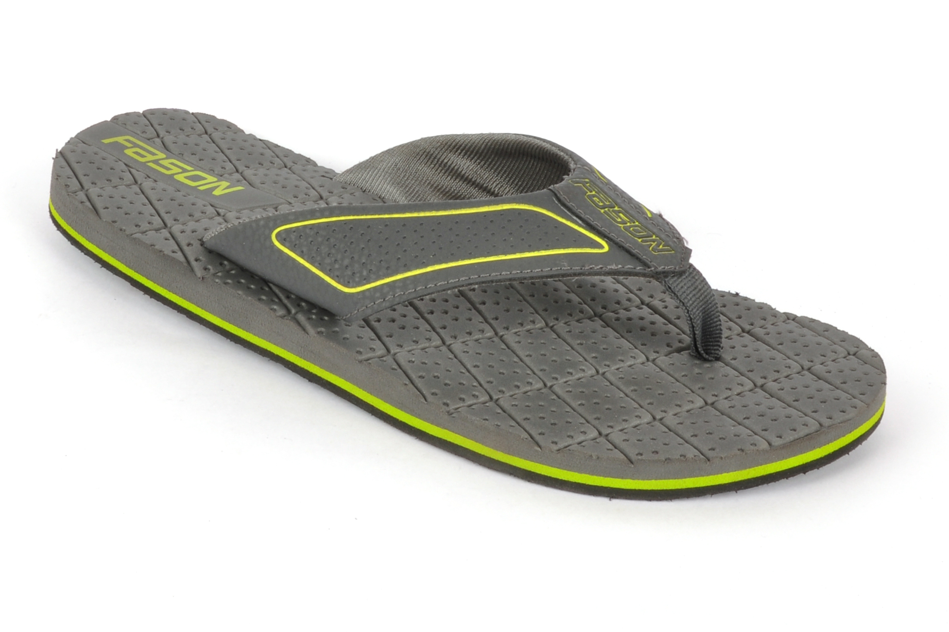 Grey & Green Flip Flop Slipper