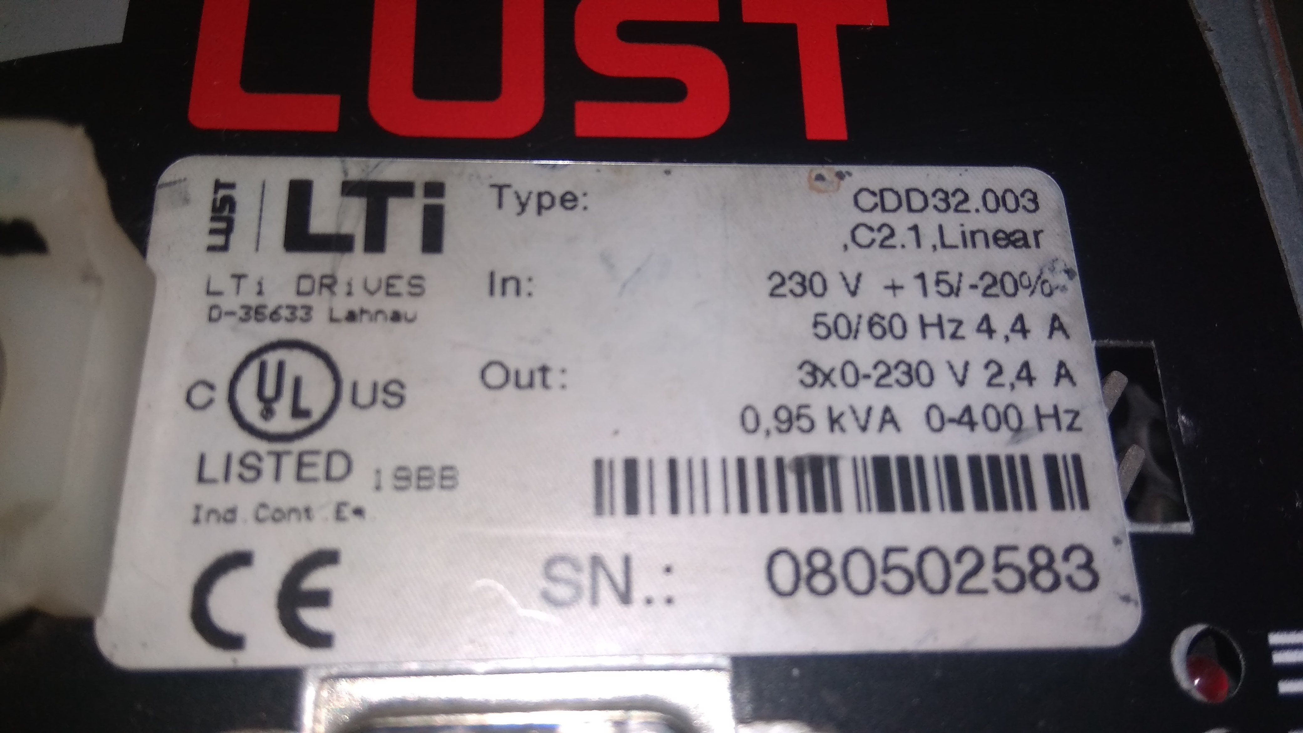 Ms Lust Servo Drive 220 V