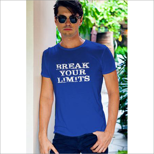 ब्रेक योर लिमिट्स पुरुषों की टी-शर्ट - नीला
