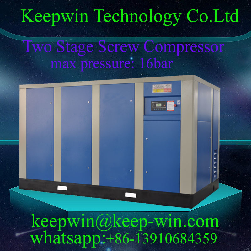 Lubricated 250kw 45m3/min Energy Save Two Stage Screw Air Compressor