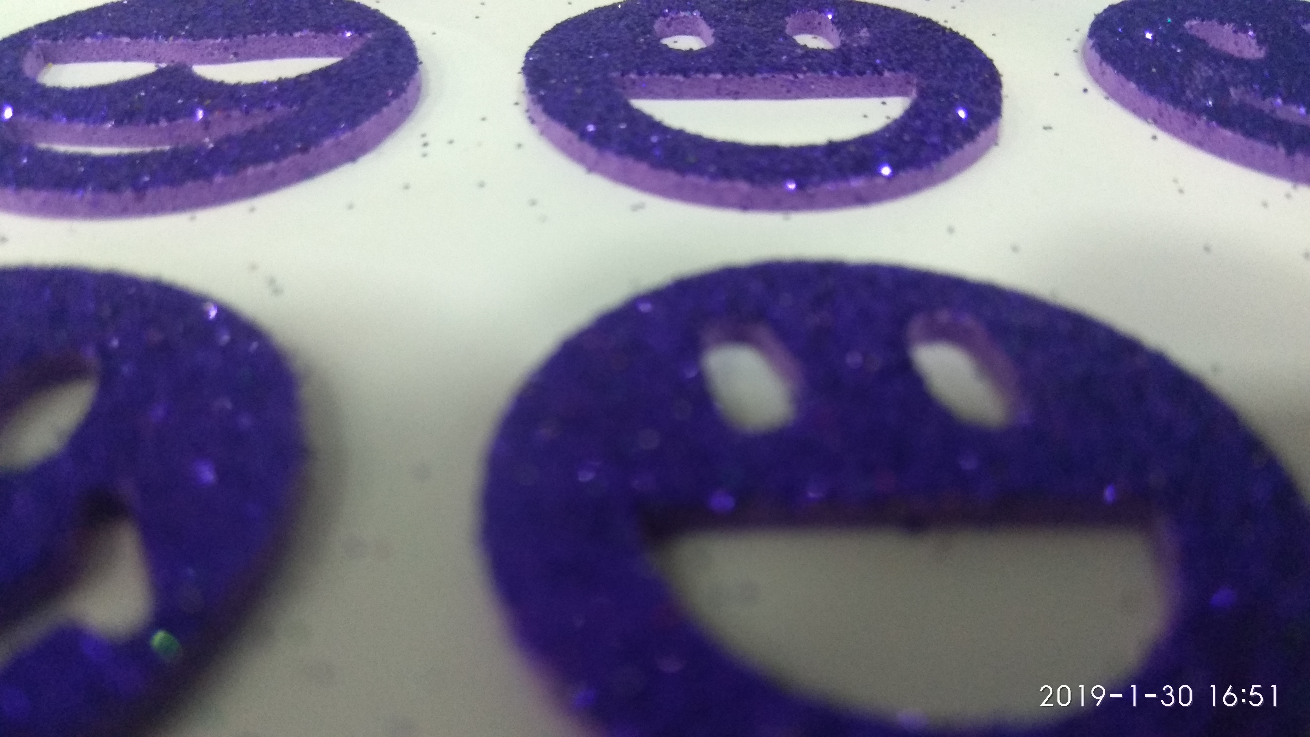 Craft Villa Glister Smiley Glitter Sticker - Paper, 6x8 Inches | Assorted Colors, Fun Smiley Faces, Durable, Easy To Apply, Decorative, Versatile Use, Pack Of 10