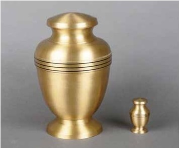 Green Memorial Urn Esprit Brass Urn