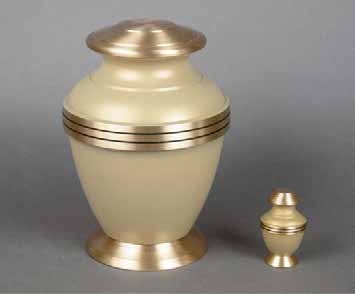 Silver Mercury Brass Cremation Urn