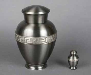 Silver Mercury Brass Cremation Urn