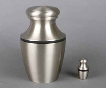 Silver Mercury Brass Cremation Urn